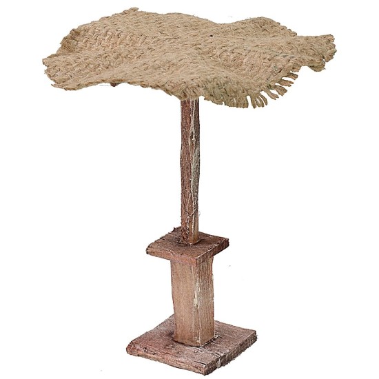 Jute umbrella 11x11x13,5 h cm for Nativity scene