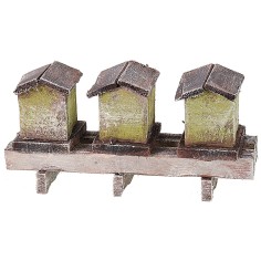 Set of 3 hives for nativity scene cm 10,5x3x5 h 2