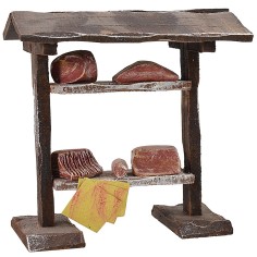 Market stall with meats cm 10x6.5x10.5 h for Nativity scene