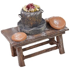 Banco maccheronaio cm 9x5x8,5 h Mondo Presepi