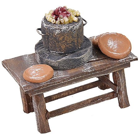 Banco maccheronaio cm 9x5x8,5 h Mondo Presepi