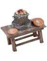 Banco maccheronaio cm 9x5x8,5 h Mondo Presepi