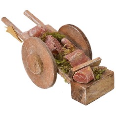 Carretto con carne per Presepe cm 5,5x13,5x5,5 h Mondo Presepi