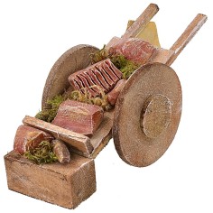 Carretto con carne per Presepe cm 5,5x13,5x5,5 h Mondo Presepi 2
