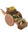 Carreta con frutas y verduras para Belén cm 5,5x13,5x5,5 h