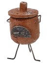 Brasero para castañas de 4x3,5x6 cm de altura para estatuas de