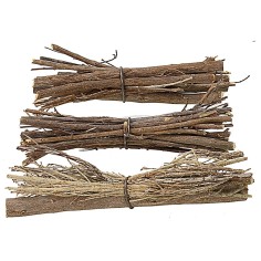 Conjunto de 3 haces de leña de 10 cm, brezo, leña, haces, profundidad.