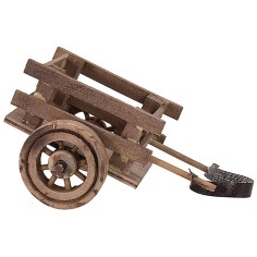 Carro de madera con riendas 10,5x7,5x5,5 h Mundo Pesebres