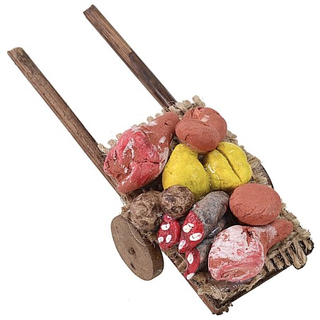 Carrito de embutidos y quesos cm 9,3x3,7x3,5 h Mundo Pesebre