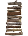 Set of 10 wood logs 10 cm