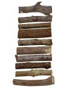 Set of 10 wood logs 10 cm