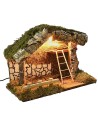 Capanna illuminata con scala e fienile cm 33x18,5x25 h Mondo