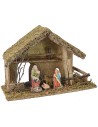 Cabaña de 43x21x30,5 cm de alto completa con Natividad de