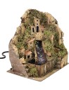 Paisaje para belén con cascada funcional de 20x13,5x19 cm h