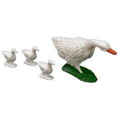 Familia de gansos Oliver para estatuas de 10 cm Mundo Pesebres 2