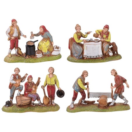 Set 4 gruppi al lavoro cm 6 Napoletani
