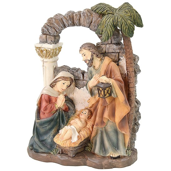 Natividad de resina 15 cm Belén Mundo Belenes