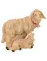 Oveja con cordero en resina para estatuas de 9-10 cm Mundo Pesebre