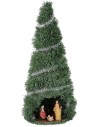 Árbol de Navidad de 60 cm completo con Natividad de 12 cm