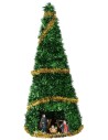 Árbol de Navidad de 50 cm completo con Natividad de 8 cm iluminado.