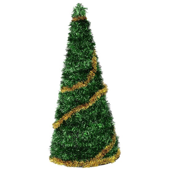 Albero di Natale cm 50 completo di Natività cm 8 con addobbi oro