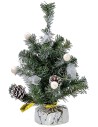 Albero di Natale innevato 45 cm con base decorato Mondo Presepi
