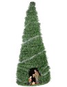 Christmas tree 84 cm complete with Nativity 15 cm illuminated