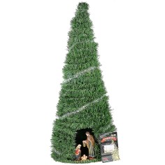 Árbol de Navidad de 84 cm completo con Natividad de 15 cm iluminado. 2