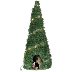 Christmas tree 84 cm complete with Nativity 15 cm illuminated