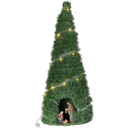 Christmas tree 84 cm complete with Nativity 15 cm illuminated