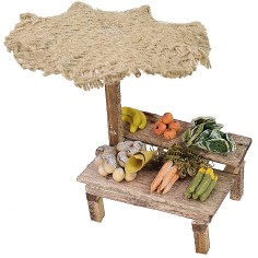 Market stall with fruit and vegetables cm 13x11x11,5 h per