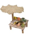 Puesto de mercado con frutas y verduras de 13x11x11,5 cm de