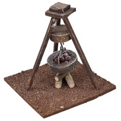 Bivacco per castagne cm 8,5x8,5x8,5 h Mondo Presepi 2