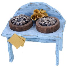 Bench with clams cm 9x5,5x8 h 2