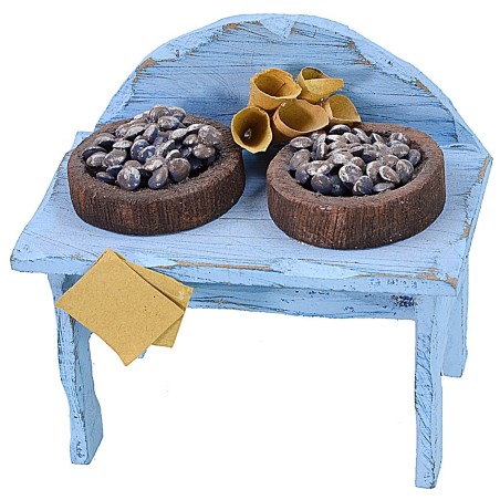 Bench with clams cm 9x5,5x8 h