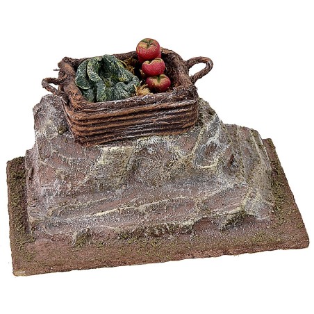 Stone with vegetable box 10.5x6x5.5 cm h