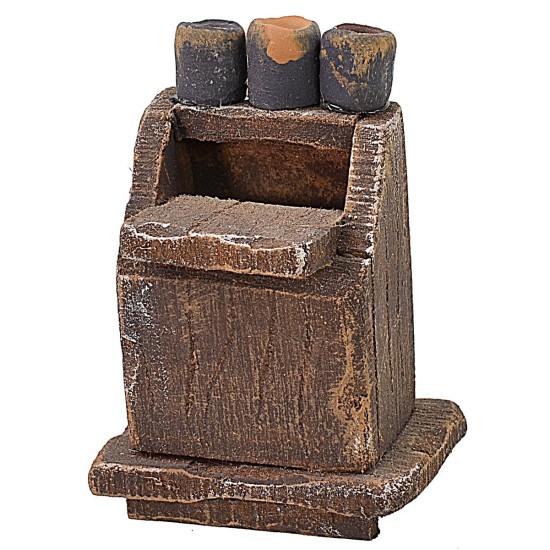 Mueble de madera para lustrar zapatos cm 4x3x5,5 h Mundo Pesebres