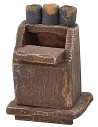 Mueble de madera para lustrabotas cm 4x3x5,5 h