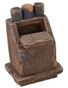 Mueble de madera para lustrabotas cm 4x3x5,5 h