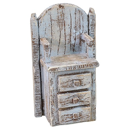 Silla de madera para limpiabotas con cajones de 5x3,5x9 cm h Mundo