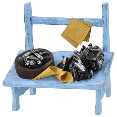 Banco con cozze cm 9x6,5x9 h Mondo Presepi 2