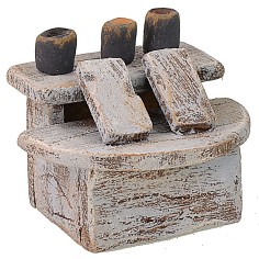 Armario de madera para lustrar zapatos cm 5,5x4,5x4,5 h