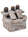 Armario de madera para lustrar zapatos cm 5,5x4,5x4,5 h