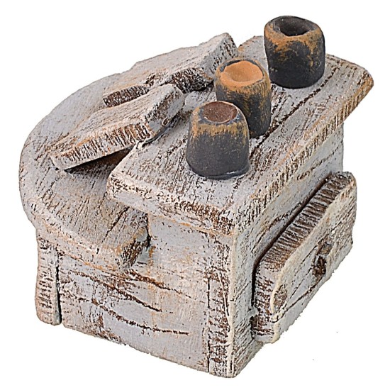 Mobiletto in legno per lustrascarpe cm 5,5x4,5x4,5 h Mondo