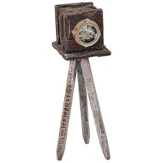 Antique camera cm 3x3x8 h