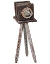 Antique camera cm 3x3x8 h