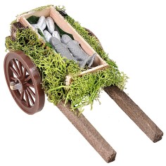 Carretto del pescivendolo per Presepe cm 7x12,5x5,5 h Mondo
