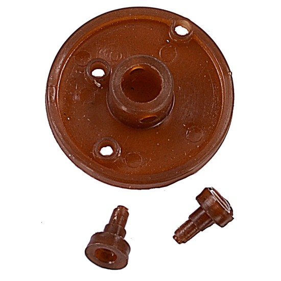 Puleggia ø 3,5 cm con perno, foro 7 mm per motoriduttore 4w