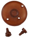 Polea ø 3,5 cm con perno, agujero de 7 mm para motorreductor de