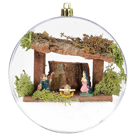 Semiesfera transparente Ø 13 cm con Natividad Mundo Pesebres